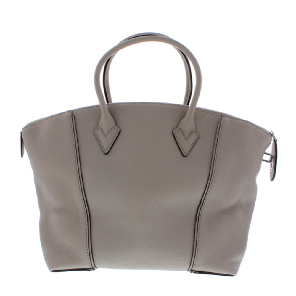 Louis Vuitton Lockit PM 2way Shoulder Bag Beige Leather